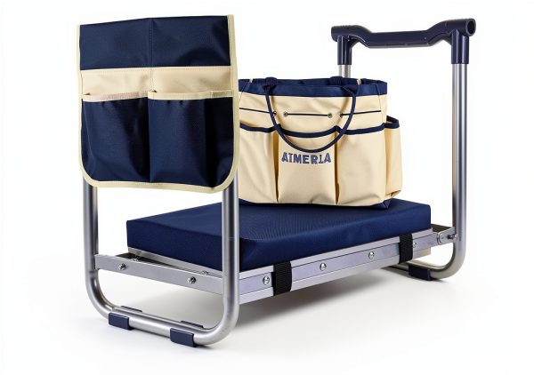 Aimerla K5 Foldable Kneeler Seat - Heavy Duty (Detachable Cloud Kneeler Pad) - Garden Stool - 2 Large Tool Bags - Portable Bench for Indoor & Outdoor-2