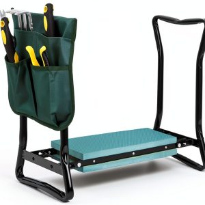 Garden Kneeler Seat Stool by HomGarden Foldable with Tool Pouch-0