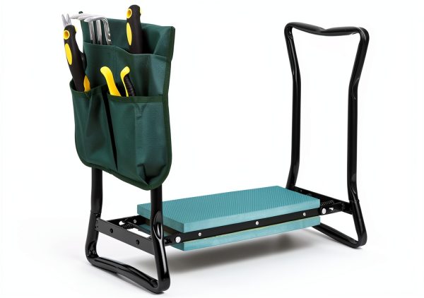 Garden Kneeler Seat Stool by HomGarden Foldable with Tool Pouch-0