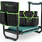 Bluesea Garden Kneeler and Seat - 2-in-1 Heavy Duty Garden Stool & Thick Kneeling Pad with Tool Pouch, Foldable Garden Bench for Planting, Weeding, Seniors, Women (350lbs Capacity)-0