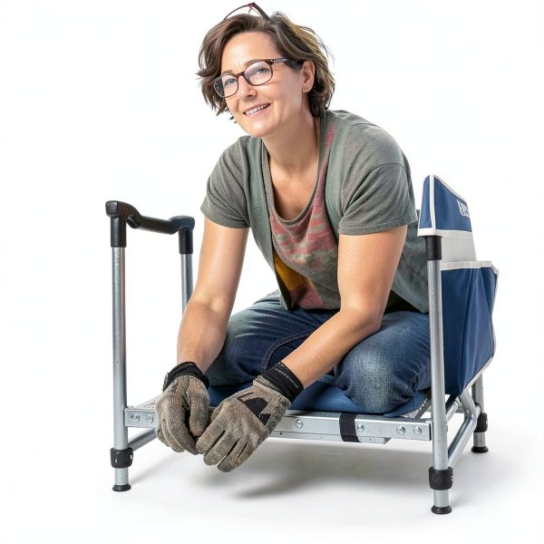 Aimerla K5 Foldable Kneeler Seat - Heavy Duty (Detachable Cloud Kneeler Pad) - Garden Stool - 2 Large Tool Bags - Portable Bench for Indoor & Outdoor-5