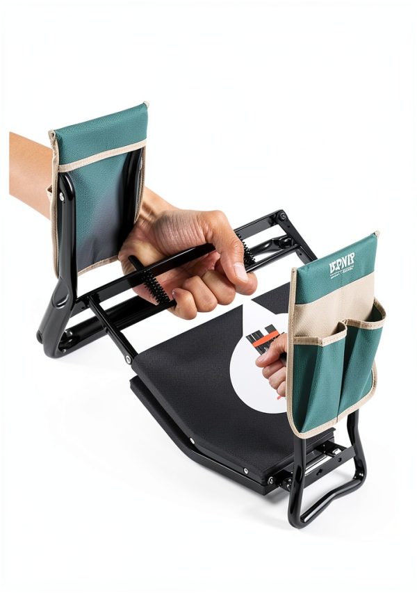 VEVOR Folding Garden Kneeler Seat with 8in EVA Pad Green Portable-7