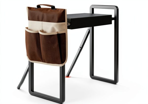 Onadak Heavy Duty Garden Kneeler Seat 400lb Stool with Tool Bag Black-0