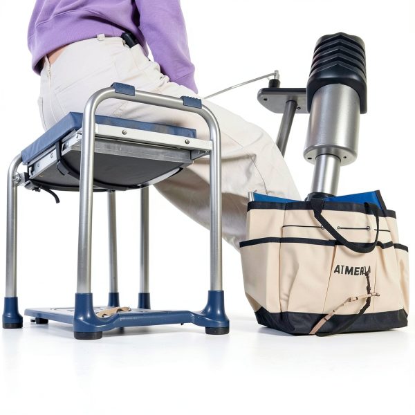Aimerla K5 Foldable Kneeler Seat - Heavy Duty (Detachable Cloud Kneeler Pad) - Garden Stool - 2 Large Tool Bags - Portable Bench for Indoor & Outdoor-4