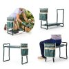 Garden Kneeler and Seat, Portable Foldable Gardening Kneeling Bench Stool with Tool Pouch and EVA Foam Kneeling Pad, Gardening Gifts for Women, Men, Gardeners, Seniors-5