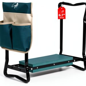 Garden Seat and Kneeler Courtyard Dew 6.1" Wide EVA Cushion Green-0