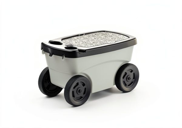 Garden Scooter Suncast 4-Wheel Workseat with Drink Holders Tan-1