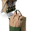 PICNIC TIME Folding Garden Kneeler Seat with Tool Set, Olive Green-10